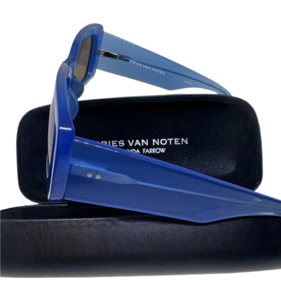 New Dries Van Noten Blue  Sunglasses X Linda Farrow Japan - Picture 4 of 4